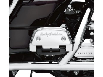 Soziustrittbrettabdeckungen mit Harley-Davidson Schriftzug