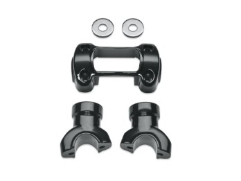 Lenker-Riser und Klemmen-Kit - Schwarzglänzend
