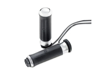 Beheizte Contoured Chrome & Rubber Lenkergriffe