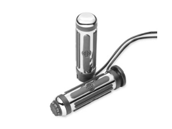 Beheizte kleine Chrome and Rubber Lenkergriffe
