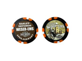 POKER CHIP CUSTOM BLACK/ORANGE