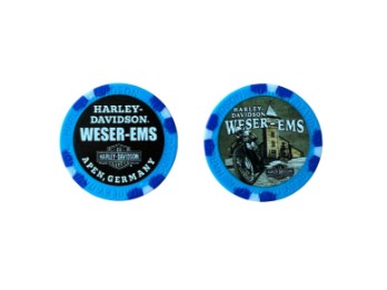 POKER CHIP CUSTOM BLUE/BLUE