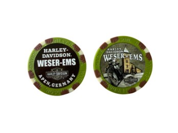 POKER CHIP CUSTOM BROWN/OLIVE/TAN