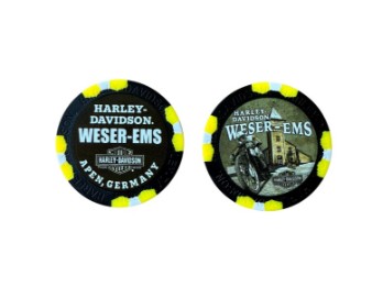 POKER CHIP CUSTOM BLACL/YELLOW