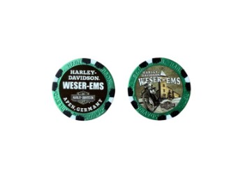 POKER CHIP CUSTOM GREEN METALLIC