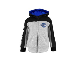 Sweatjacke Kids B&S Grey/Blue/Black