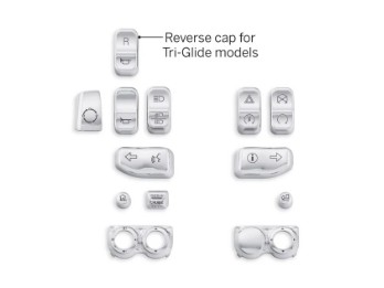 Schalterkappen chrom 12 Stück