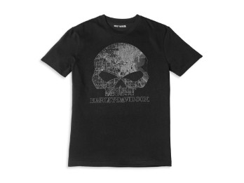 T-Shirt Milwaukee Map Skull Black