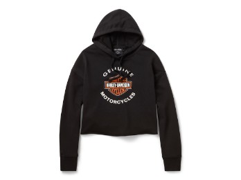HOODIE ESSENTIAL RAW EDGE BLACK