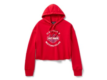 HOODIE ESSENTIAL RAW EDGE RED