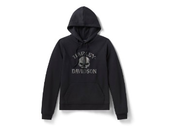 Hoodie Willie G Skull Bling Black