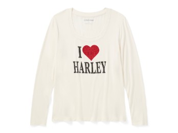 LONGSLEEVE I LOVE HARLEY Weiß
