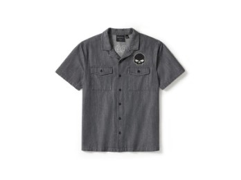 Jeanshemd Willie G Skull Denim 