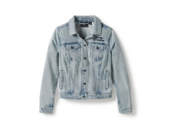 Jeansjacke Rose & Thorn Bling