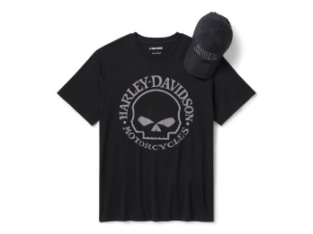 Willie G Skull Mütze- und T-Shirt-Geschenkset