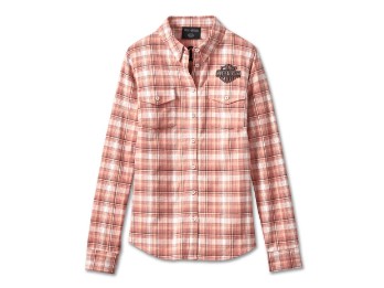 Bluse Woven Pink Plaid