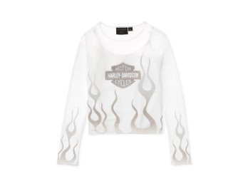 Shirt L/S Flames For Days Mesh 