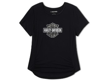 T-SHIRT BEVELED B&S BLING BLACK