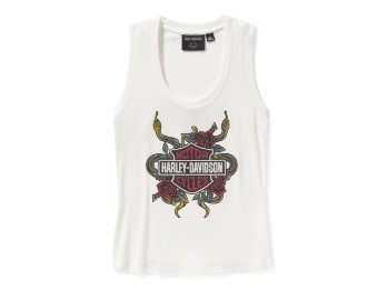 Tank Top Serpent Rose Bling