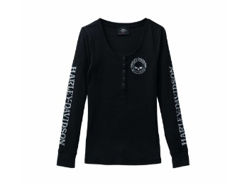Langarm Shirt Skull Snap