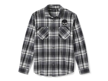 Willie G Skull Plaid Long Sleeve