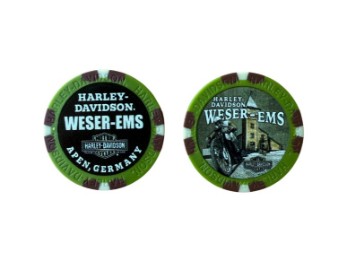 POKER CHIP CUSTOM BLACK/GREEN