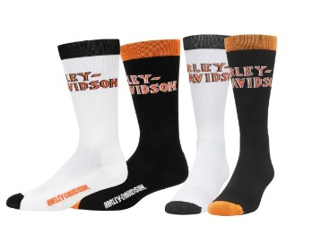 SOCKEN H-D SCHWARZ & WEIß 2er Set