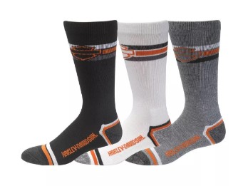 H-D Socken Retro Stripe Riding - 3er Set