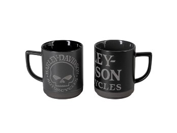 Becher Set H-D Willie G Skull 