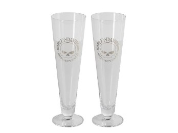 Glas Set H-D Willie G Skull Pilsener