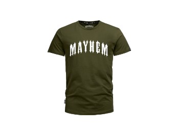 MAYHEM T-SHIRT OLIVE/WHITE