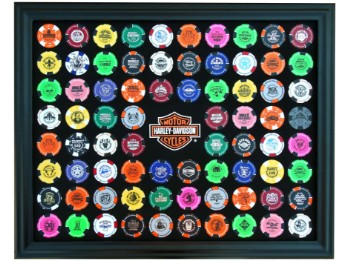 Poker Chip Sammelrahmen - 76 Stück