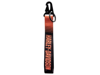 Schlüsselanhänger Harley-Davidson schwarz orange