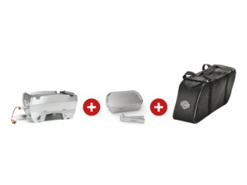 Grill-Bundle: SKOTTI Grill + Boks + Harley-Davidson Satteltaschen-Kühltasche 90200991
