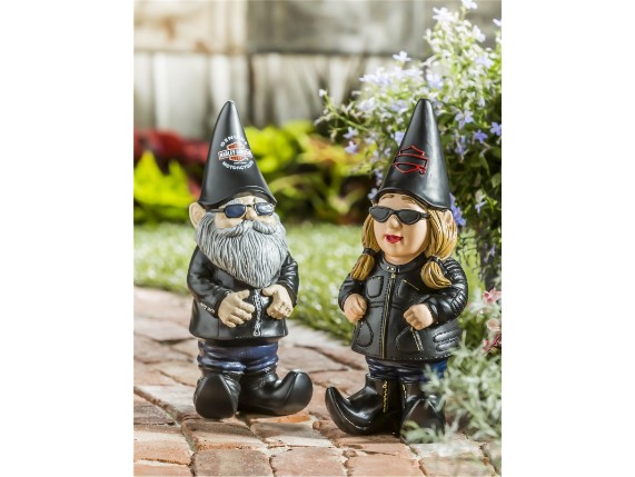 Harley-Davidson Gartenzwerg weiblich