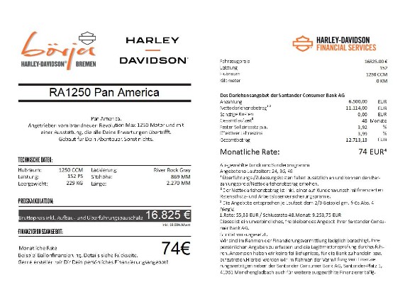 HARLEY-DAVIDSON RA1250 Pan America, 5HD1ZDS43MS301476