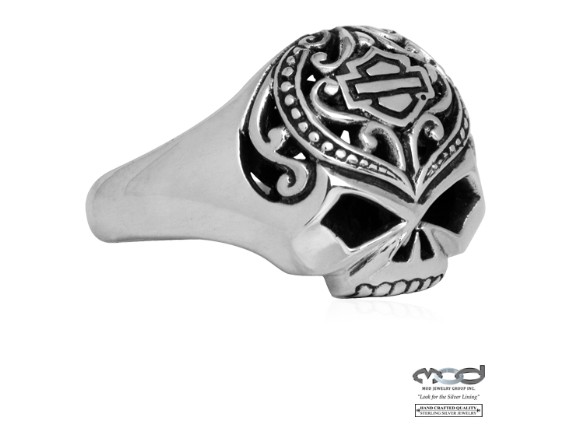HDR0314-07, RING FILIGREE SKULL