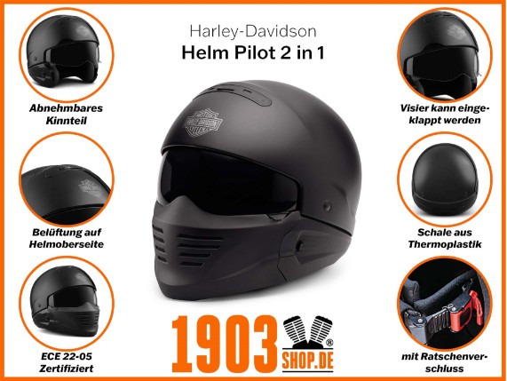 Helm Pilot 2in1 98133-18EX Harley-Davidson