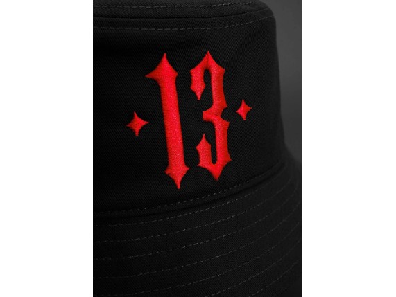 MM-E-3030-BH-M13-SR-men-of-mayhem-bucket-hat-mayhem-13-schwarz-rot-detail-01