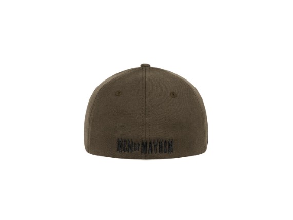 MM-E-3030-FCL-KS_men-of-mayhem-flex-cap-live-fast-sin-hard-khaki-schwarz-vorderseite-2
