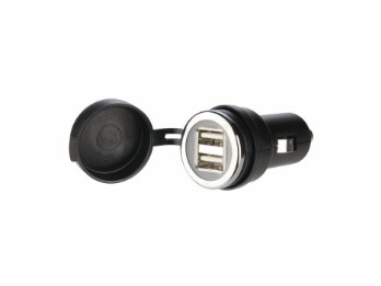 Doppel- USB 2.0-Adapter 12V-24V / 5W, Wasserdicht