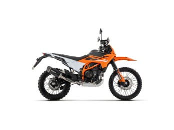 Auspuff DARK INDY RACE EVO mit Carbon-Endkappe für KTM 390 Enduro R, 2025- , Aluminium schwar