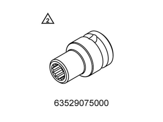 63529075000, Vielzahnnuss 9 mm 1/2
