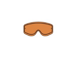 RACING GOGGLES DOUBLE LENS ORANGE