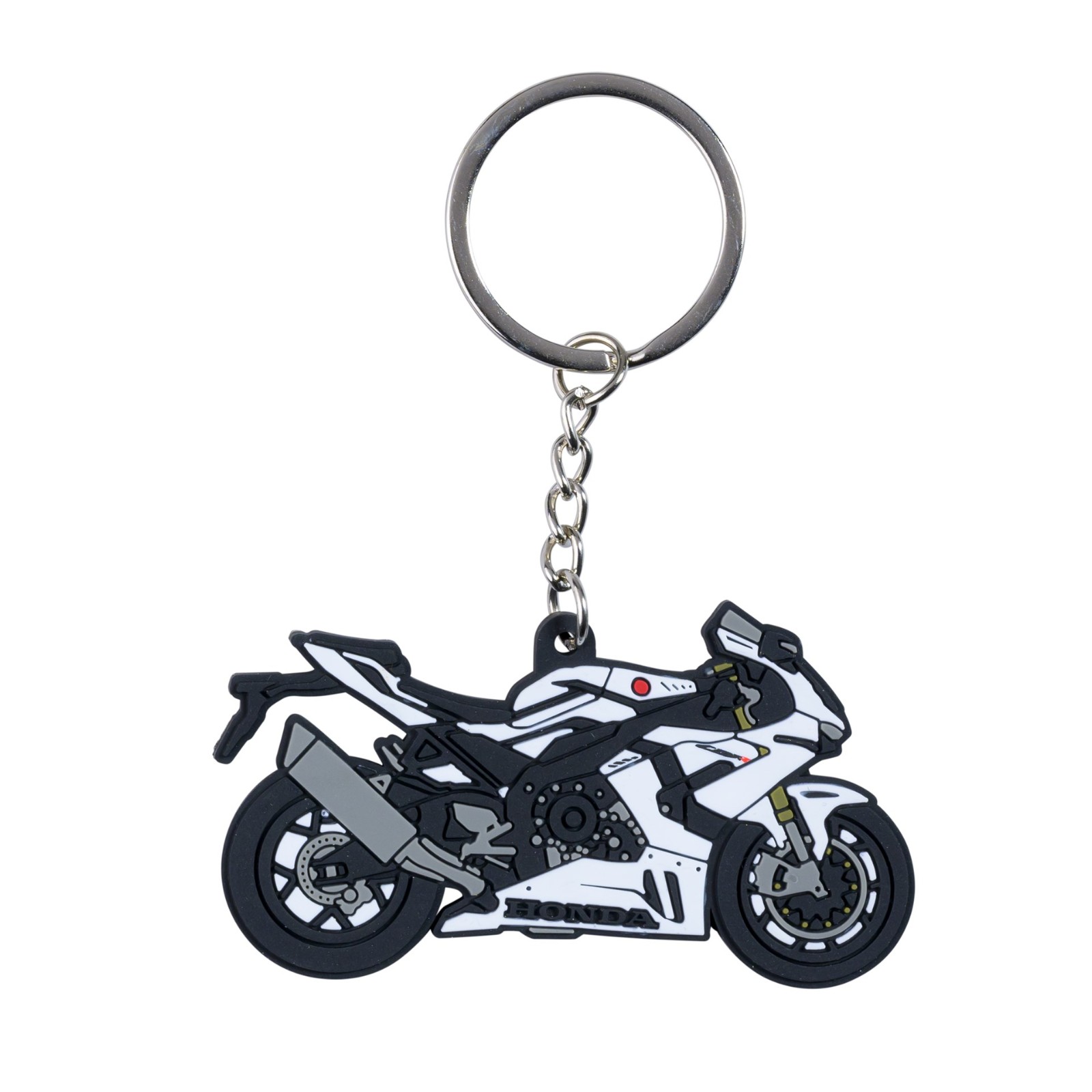 Honda Motorrad Schlüsselanhänger Set - 2 Stück Stoff-Anhänger Schwarz & Rot