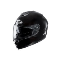 C70 Motorradhelm in glanz schwarz