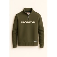 Zipper Sweatshirt oliv