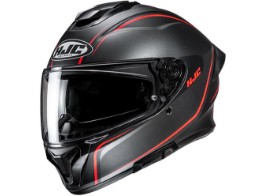 C71 Quez Integralhelm Schwarz rot