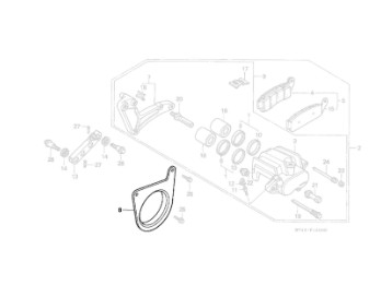 Stütze Hinten Bremssattel VFR750 BJ 95-97
