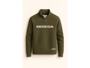 Zipper Sweatshirt oliv